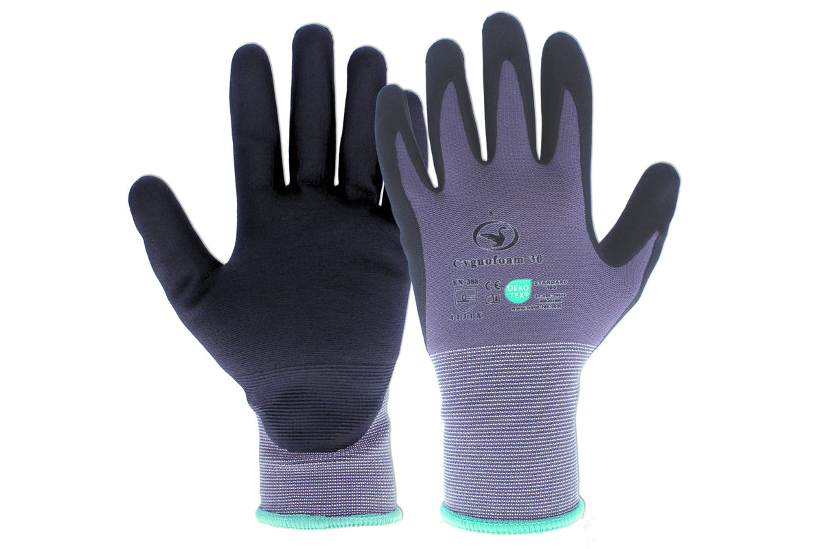 12 Paar Schwan Safety Cygnofoam 30 Schutzhandschuhe Cat. II 4131X Gr. 8-11