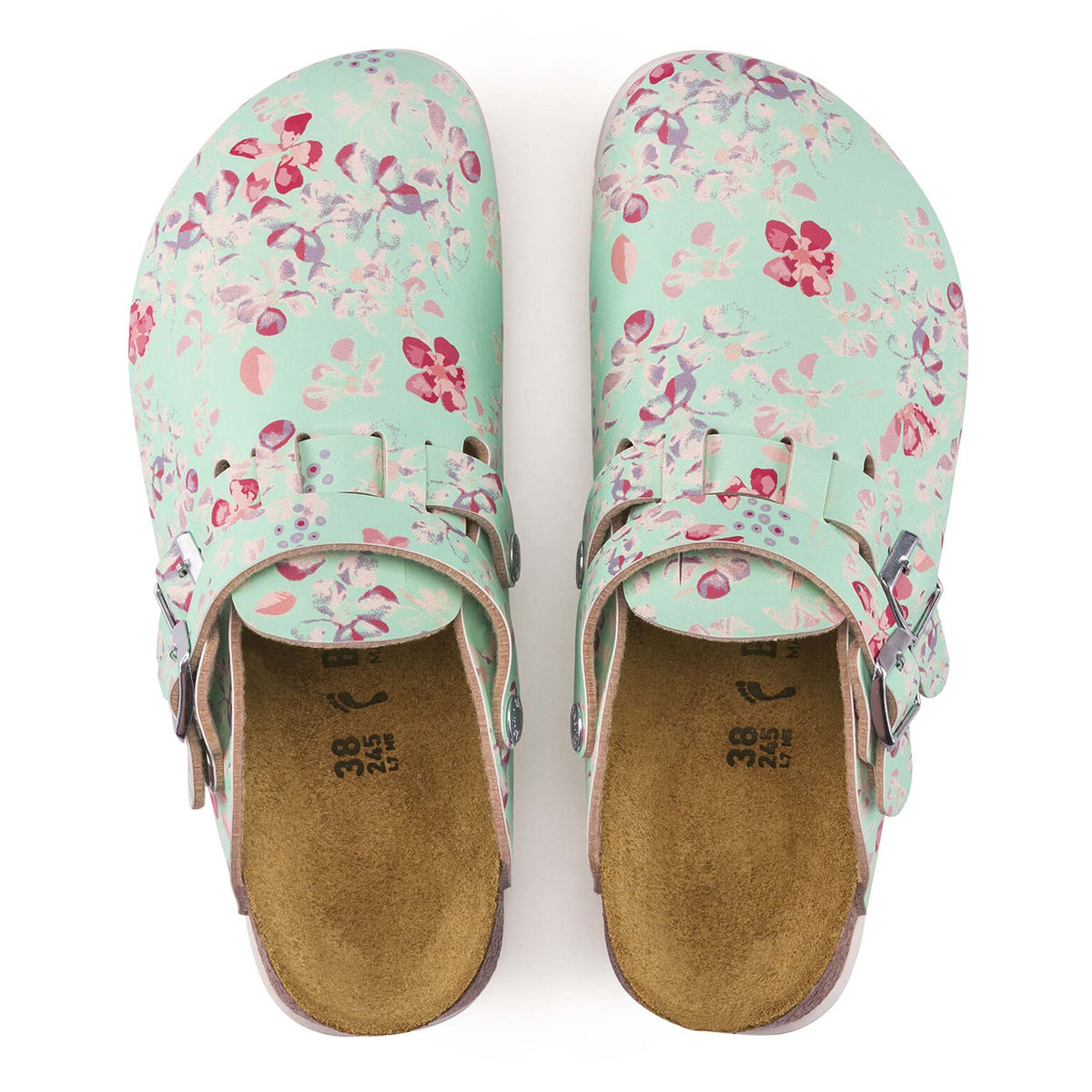 Birkenstock Kay SL BF Damen Sandale Flower Field Mint schmales Fußbett