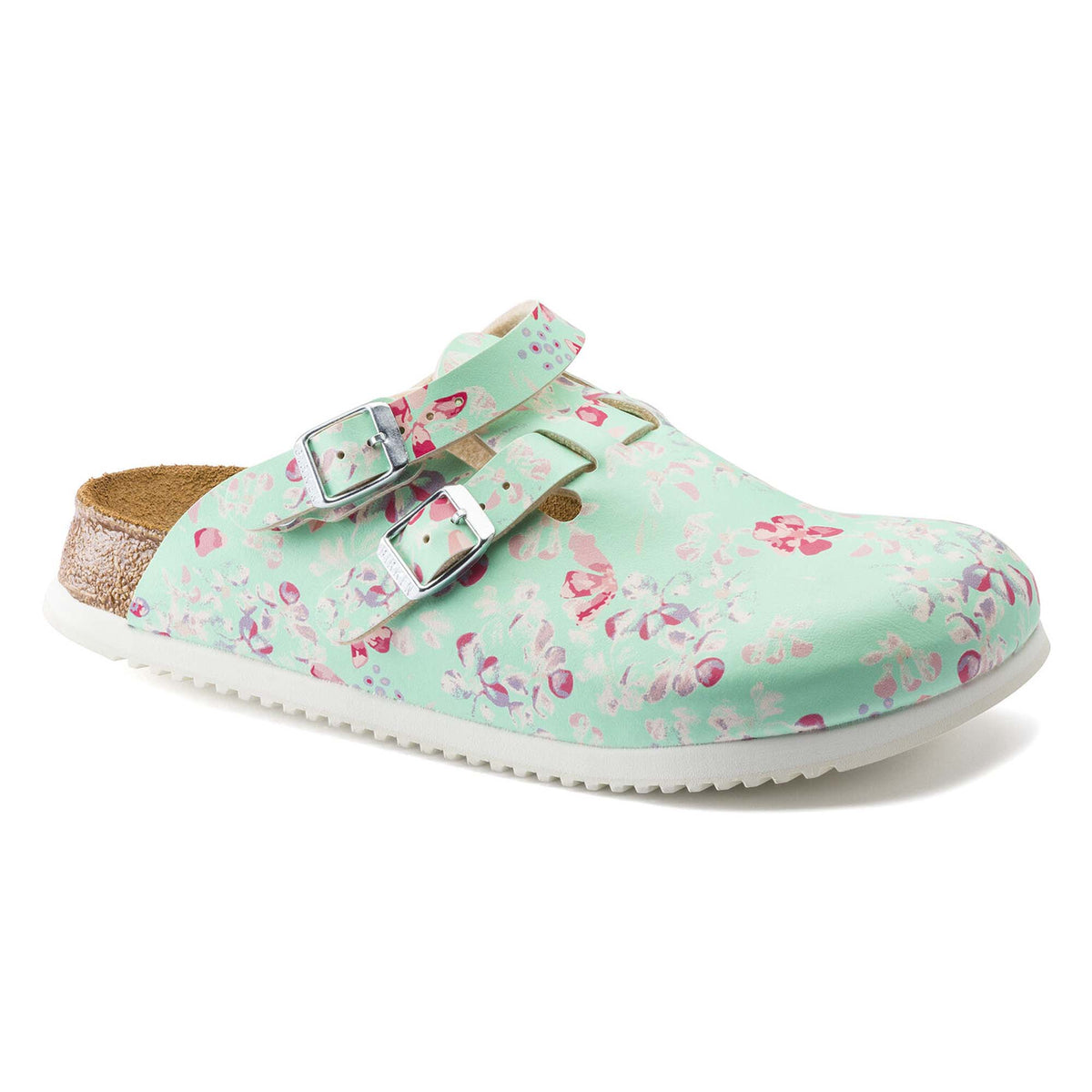 Birkenstock Kay SL BF Damen Sandale Flower Field Mint schmales Fußbett