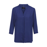 Greiff Chiffon-Bluse 3/4 blau Berufsbekleidung