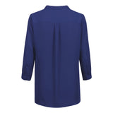 Greiff Chiffon-Bluse 3/4 blau Berufsbekleidung