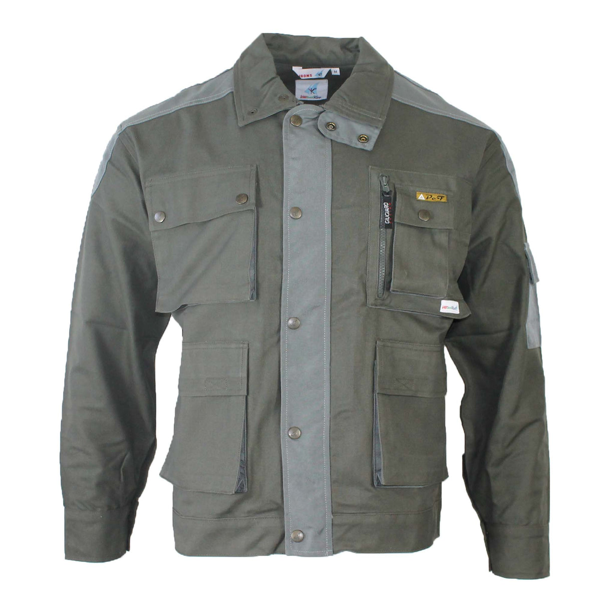 Vee and Kay Profi-Arbeitsjacke Jacke Oliv/Grau