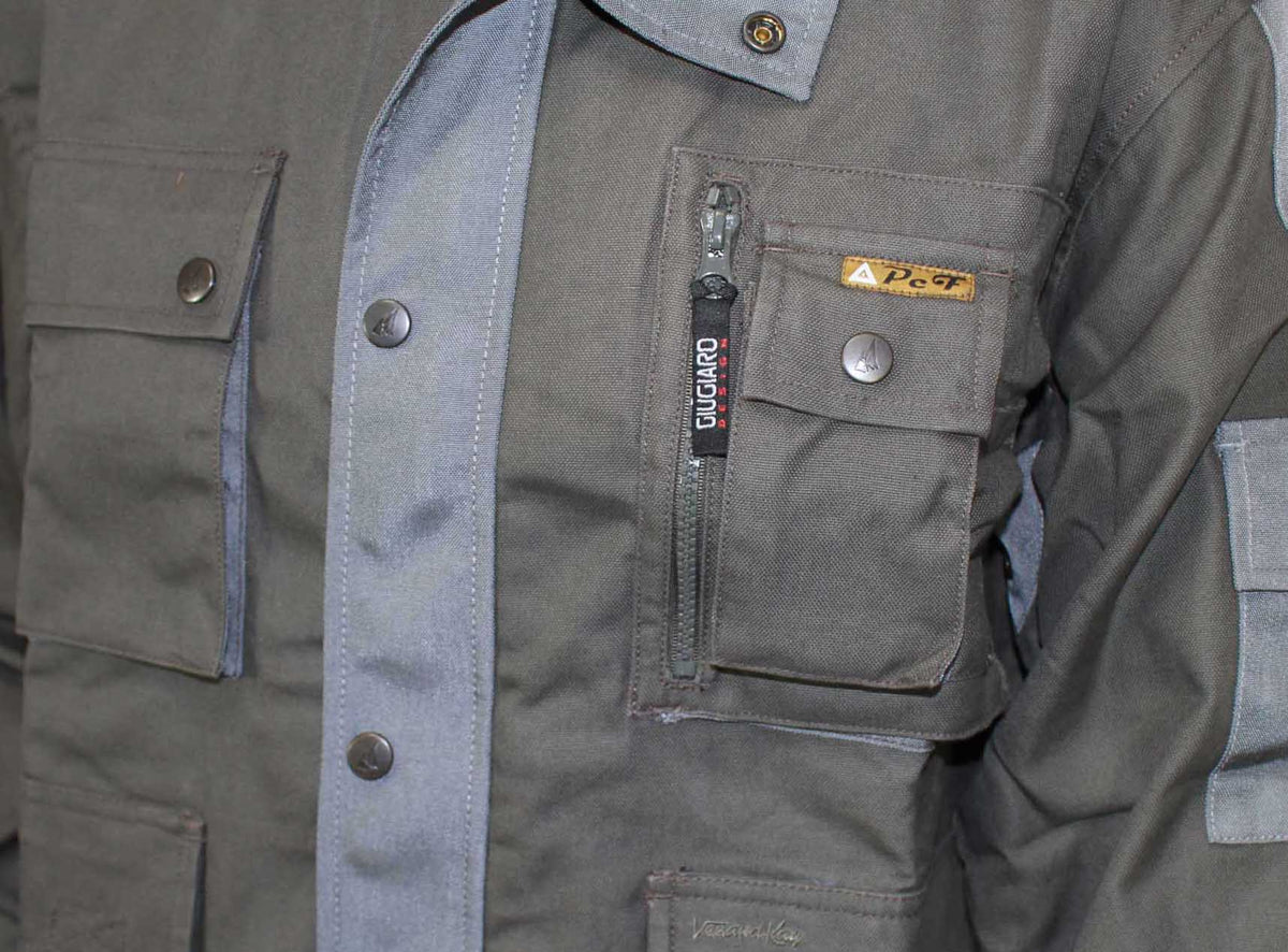 Vee and Kay Profi-Arbeitsjacke Jacke Oliv/Grau