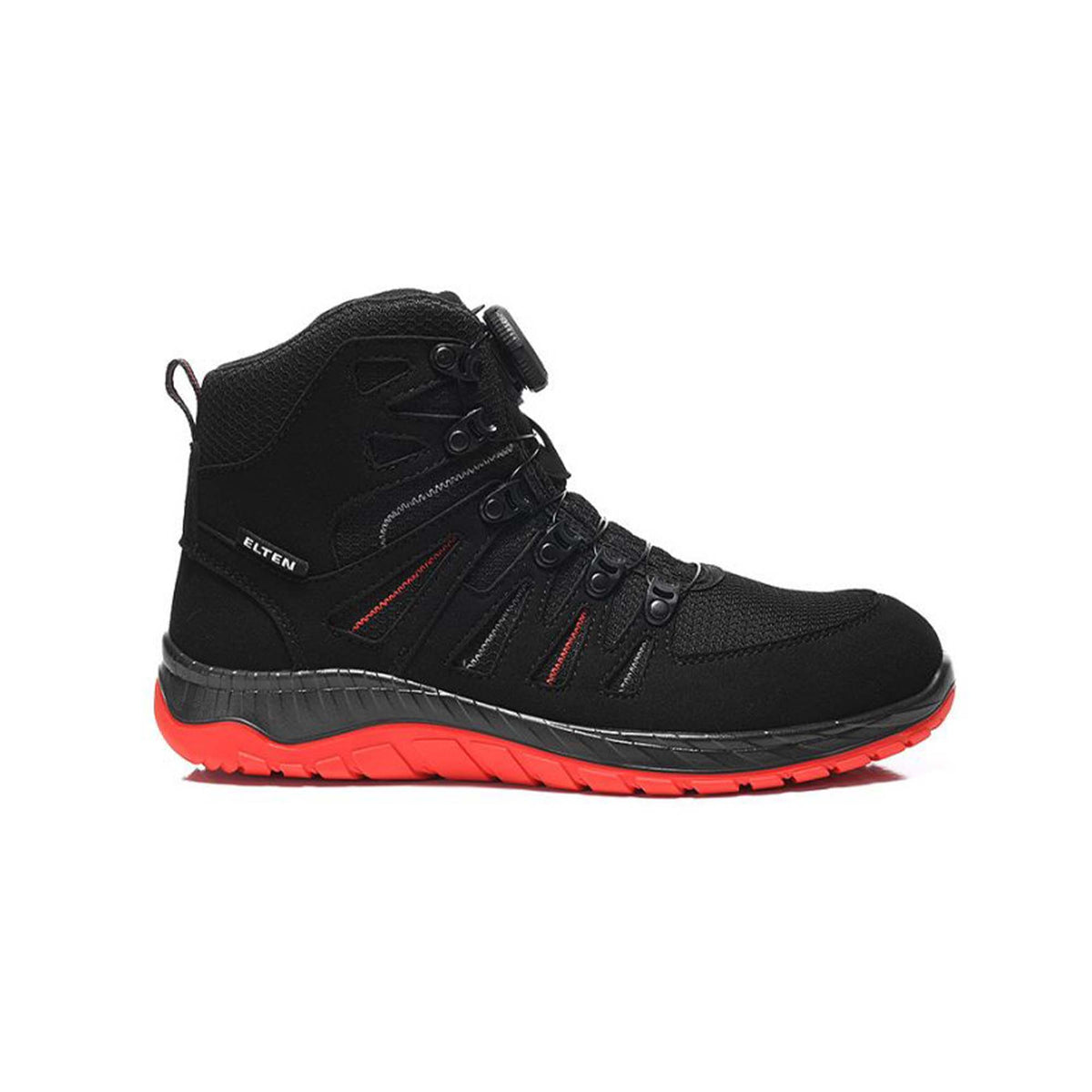 Elten Maddox Boa Black-Red Mid ESD S3 Arbeitsschuhe Sicherheitsschuhe
