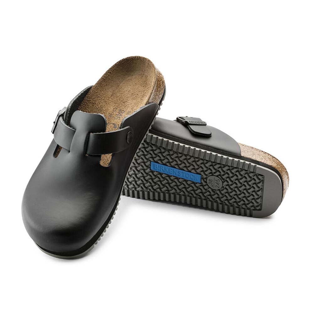 Birkenstock Boston Super Grip schmal schwarz Clogs