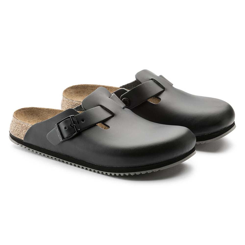 Birkenstock Boston Super Grip schmal schwarz Clogs